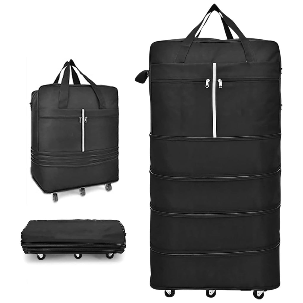160 L Expandable Rolling Wheeled Duffel Bag – Foldable Waterproof Luggage