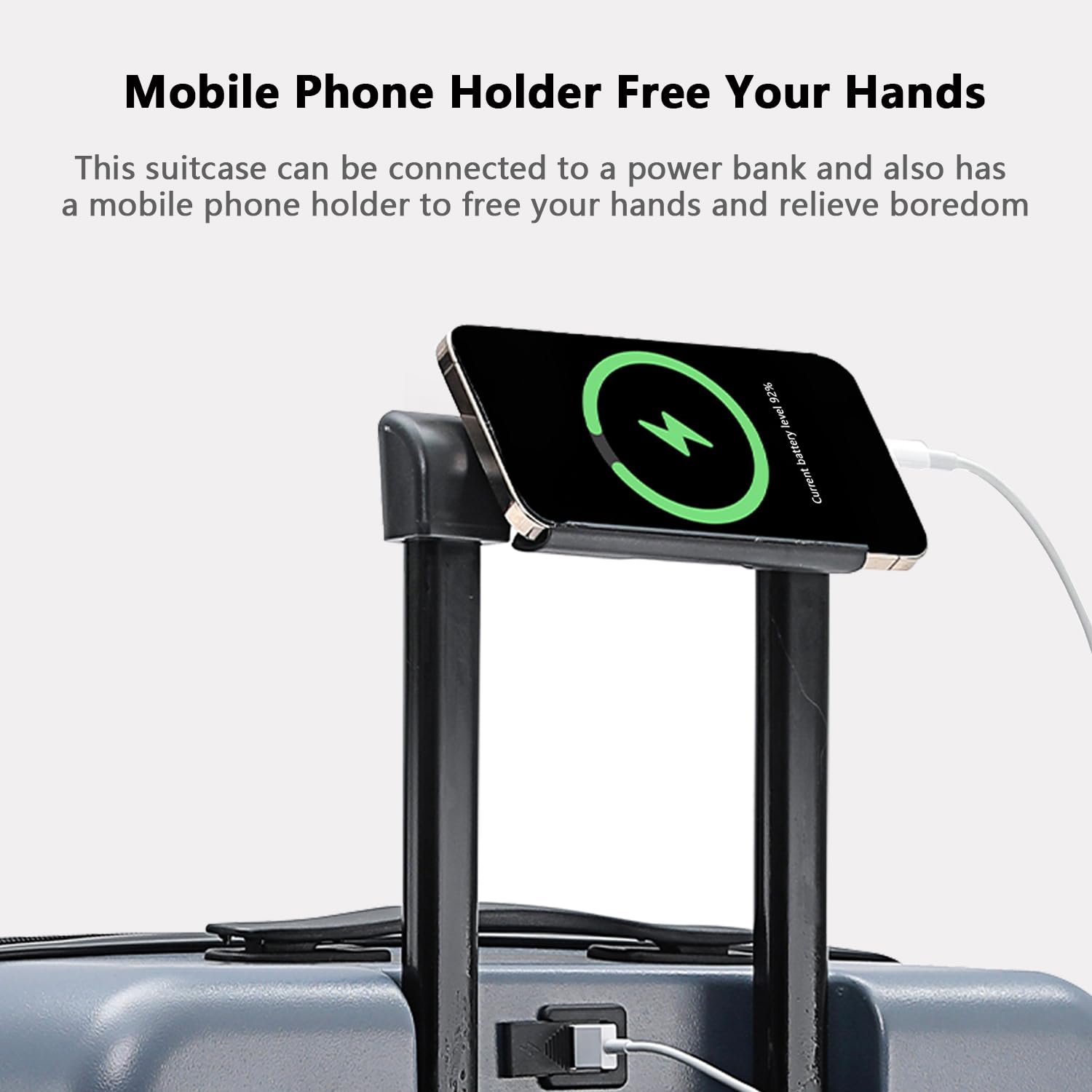 20″ Lightweight Carry-On Luggage with USB Charging, Spinner Wheels & Front Laptop Compartment