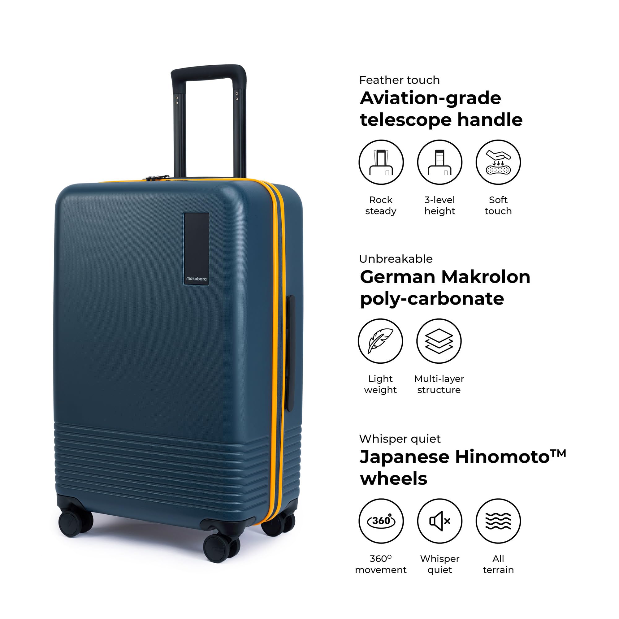 MOKOBARA Hardshell Check-In Luggage – Lightweight Polycarbonate Suitcase