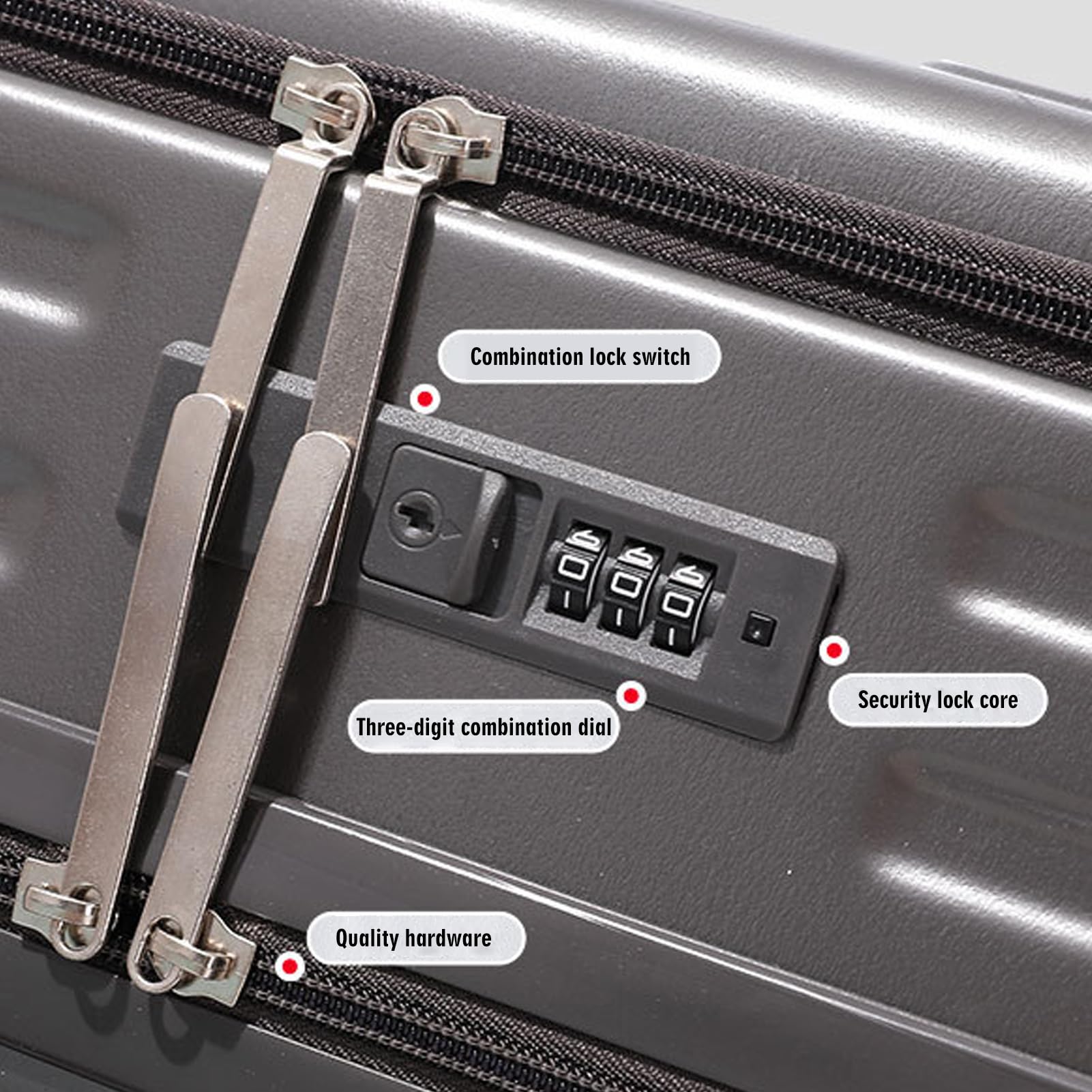 20″ Expandable Hardshell Suitcase with USB-C Charging Port & Front Pocket