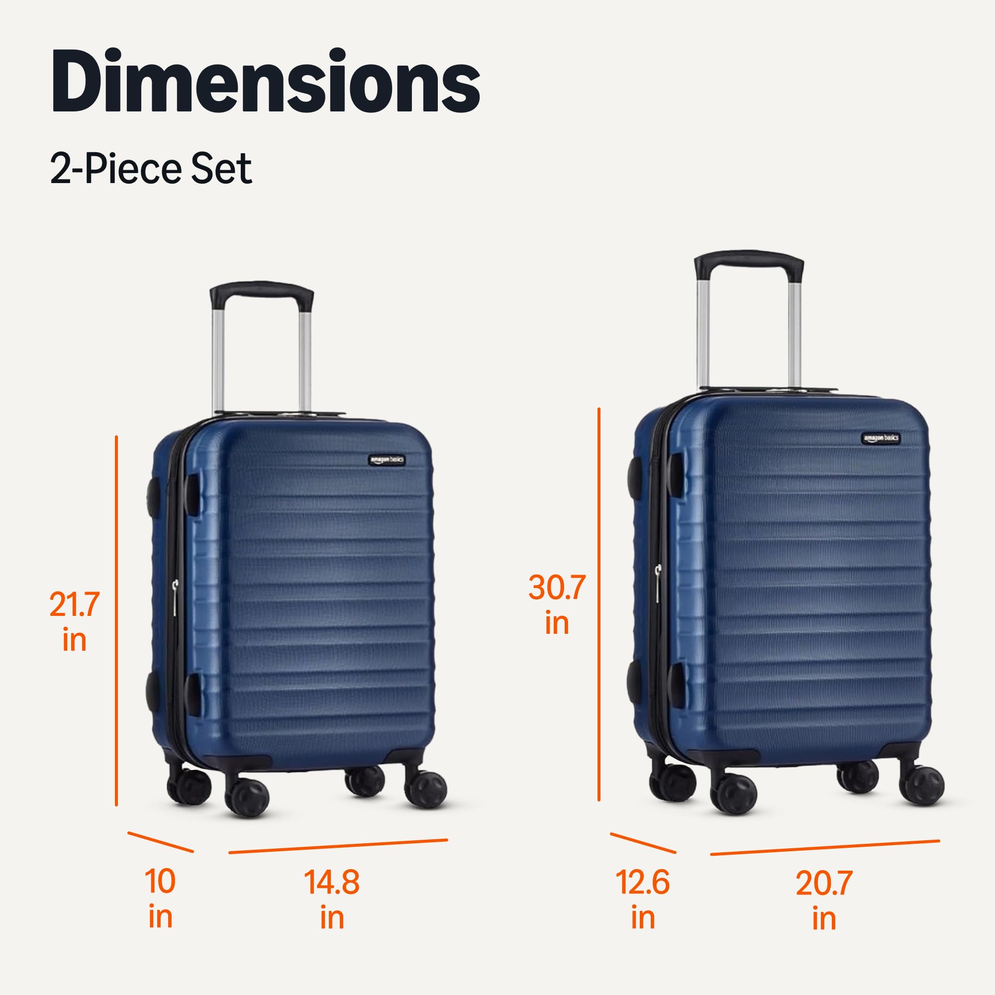 Amazon Basics Hardside Spinner Luggage – Scratch-Resistant Travel Suitcase