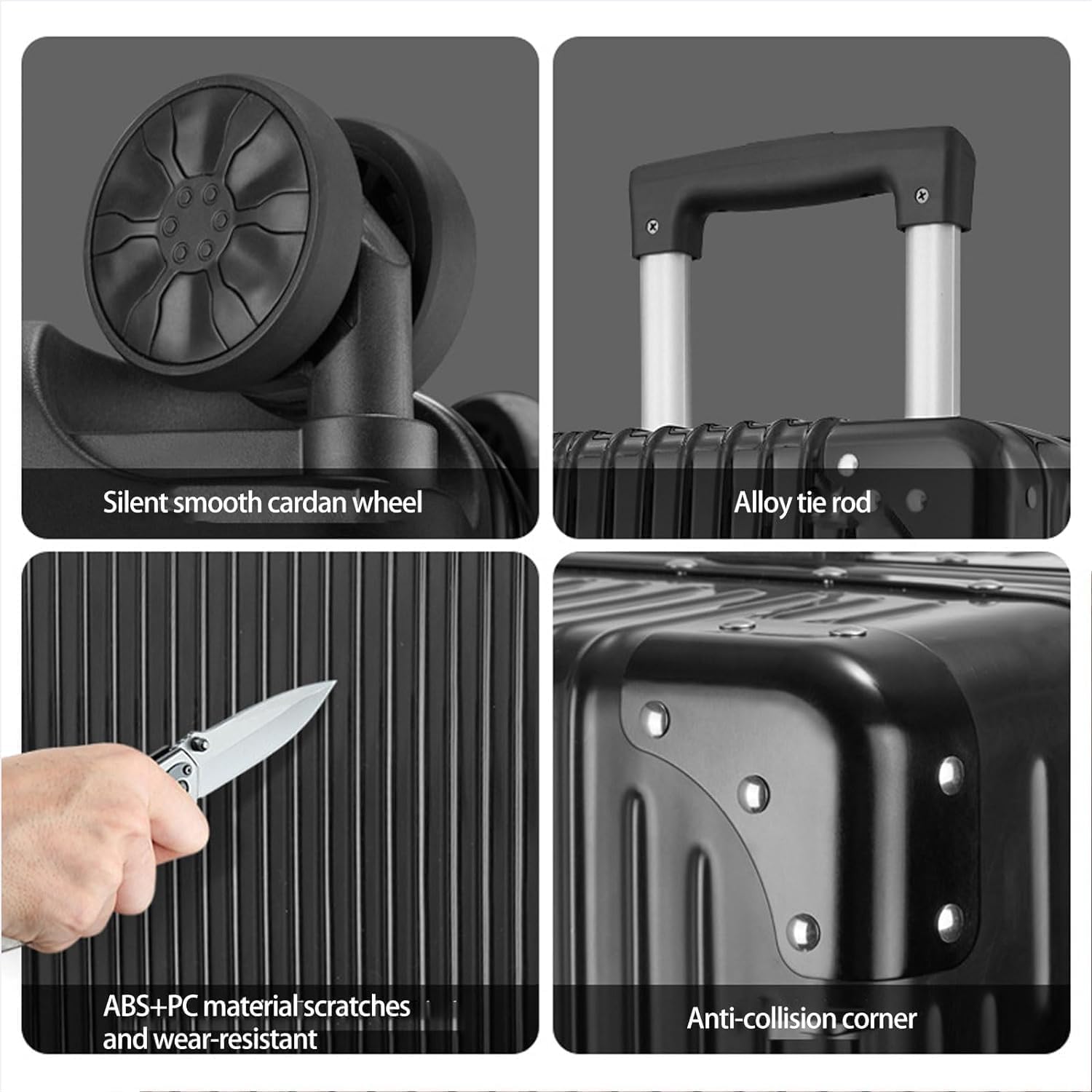 Denzoz 3-Piece ABS Expandable Luggage Set (20″ / 24″ / 28″) – Spinner Suitcases