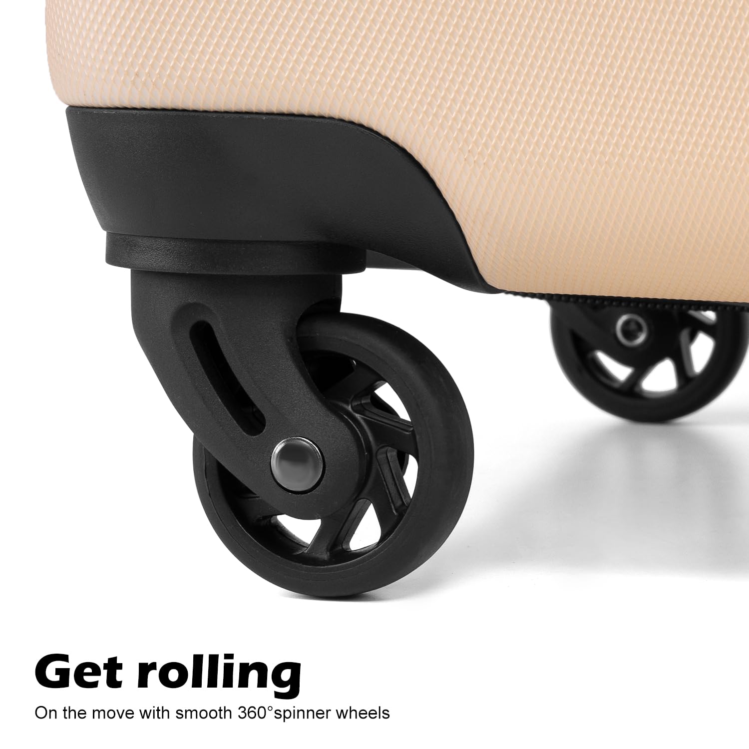 COOLIFE 20″ ABS Carry-On Spinner Luggage with TSA Lock