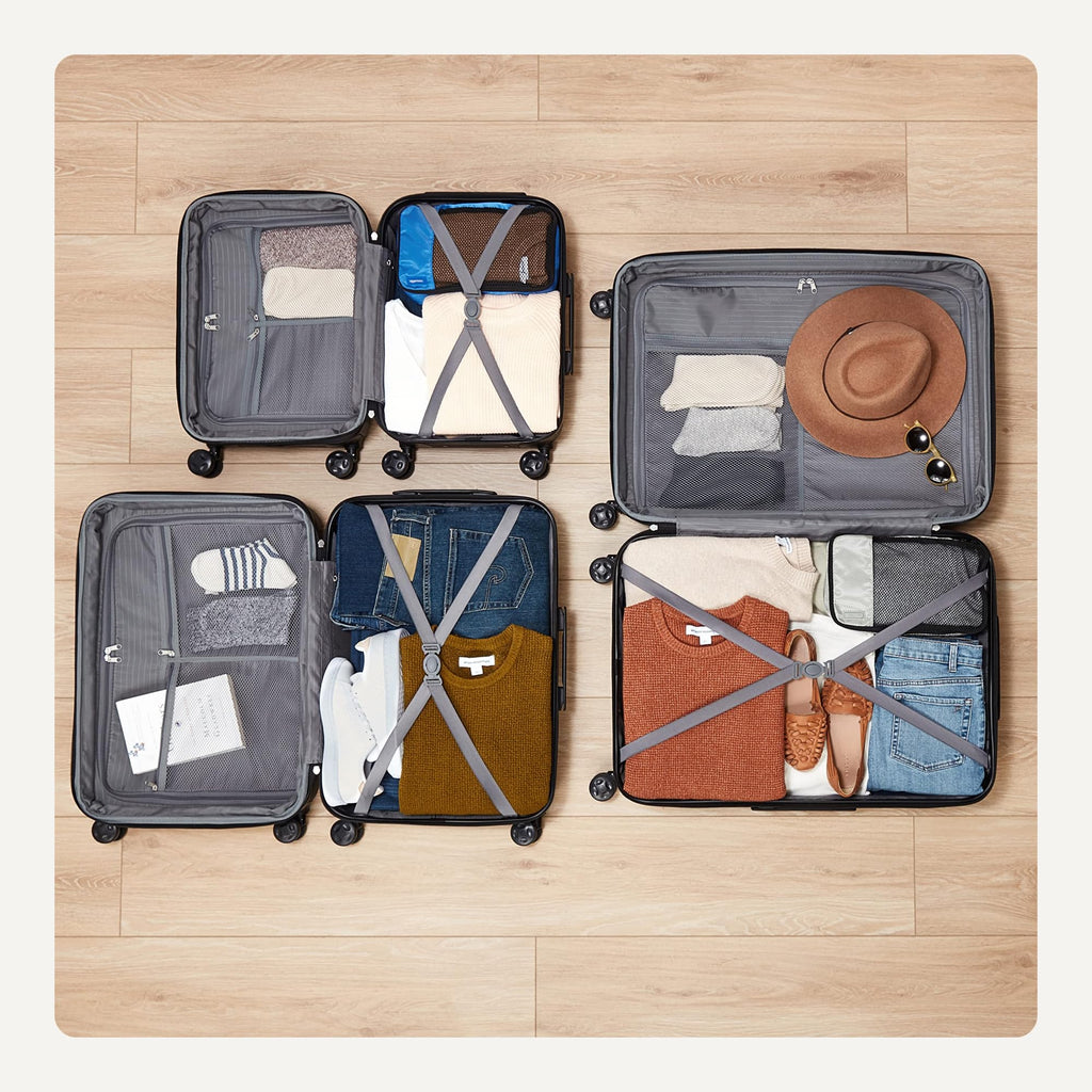 Amazon Basics Hardside Spinner Luggage – Scratch-Resistant Travel Suitcase