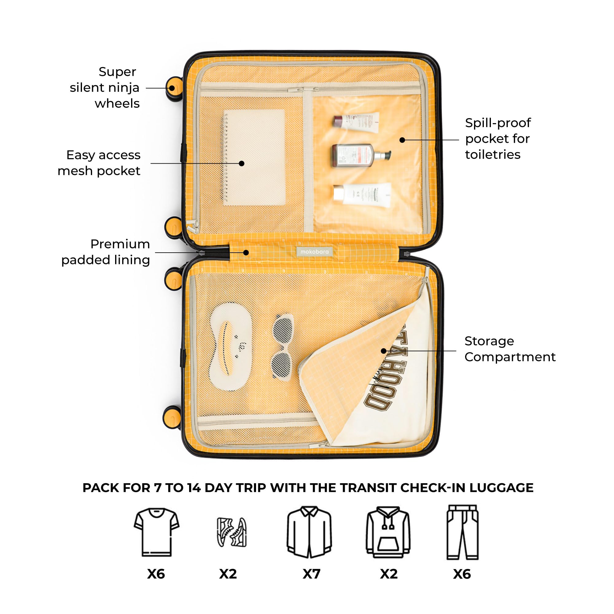 MOKOBARA The Transit 65 L Hardside Spinner Luggage with TSA Lock