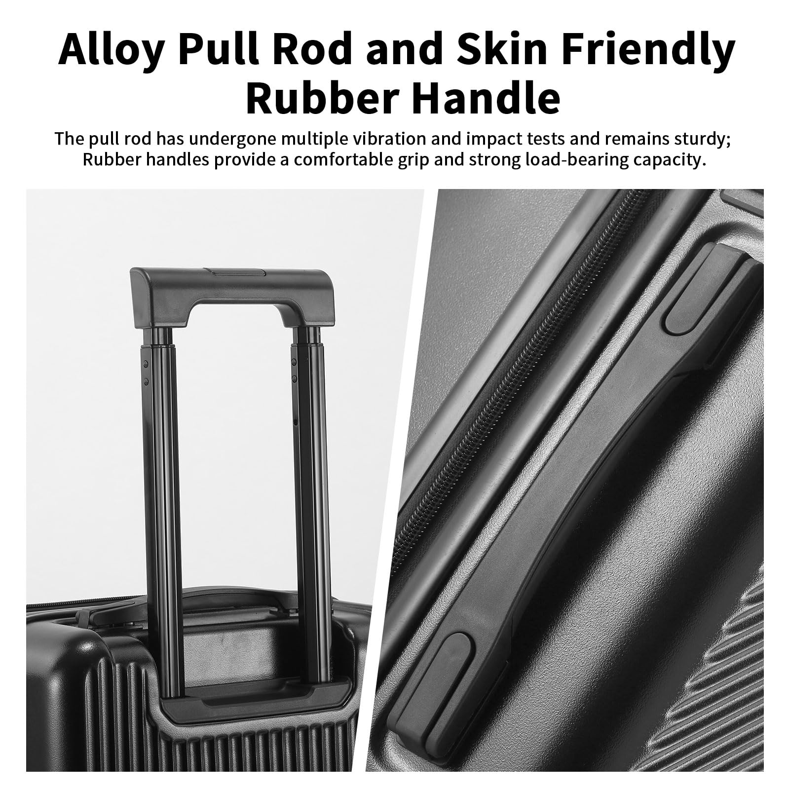 20″ Carry-On Spinner Suitcase with Combination Lock, USB Port & Front Laptop Access