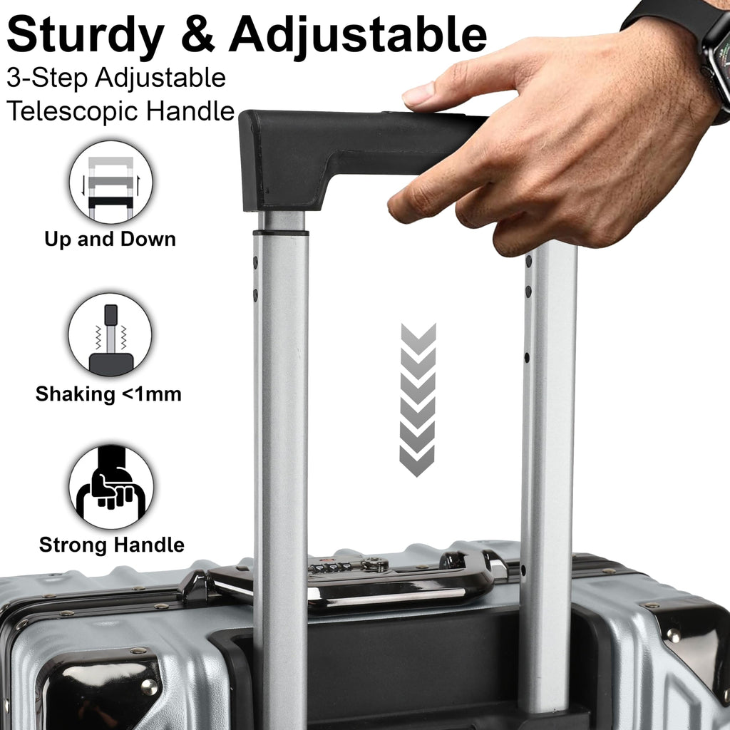 Cabin Pro Aluminum Frame Fashion Trolley Luggage – Checked Size